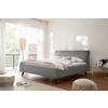 POLSTERBETT Lattenrost, Bettkasten Hellgrau 140/200 cm  - Hellgrau/Schwarz, KONVENTIONELL, Holz/Textil (140/200cm) - Livetastic