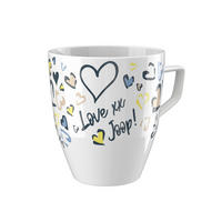 KAFFEEBECHER    - Multicolor/Weiß, Design, Keramik (8,5/8,5/9,5cm) - Joop!