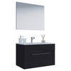 BADEZIMMER 3-teilig  in 60 cm  - Alufarben/Schwarz, MODERN, Keramik/Holzwerkstoff (60cm) - MID.YOU