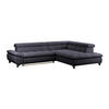 ECKSOFA Chenille Dunkelblau  - Chromfarben/Dunkelblau, Konventionell, Textil/Metall (312/234cm) - Livetastic