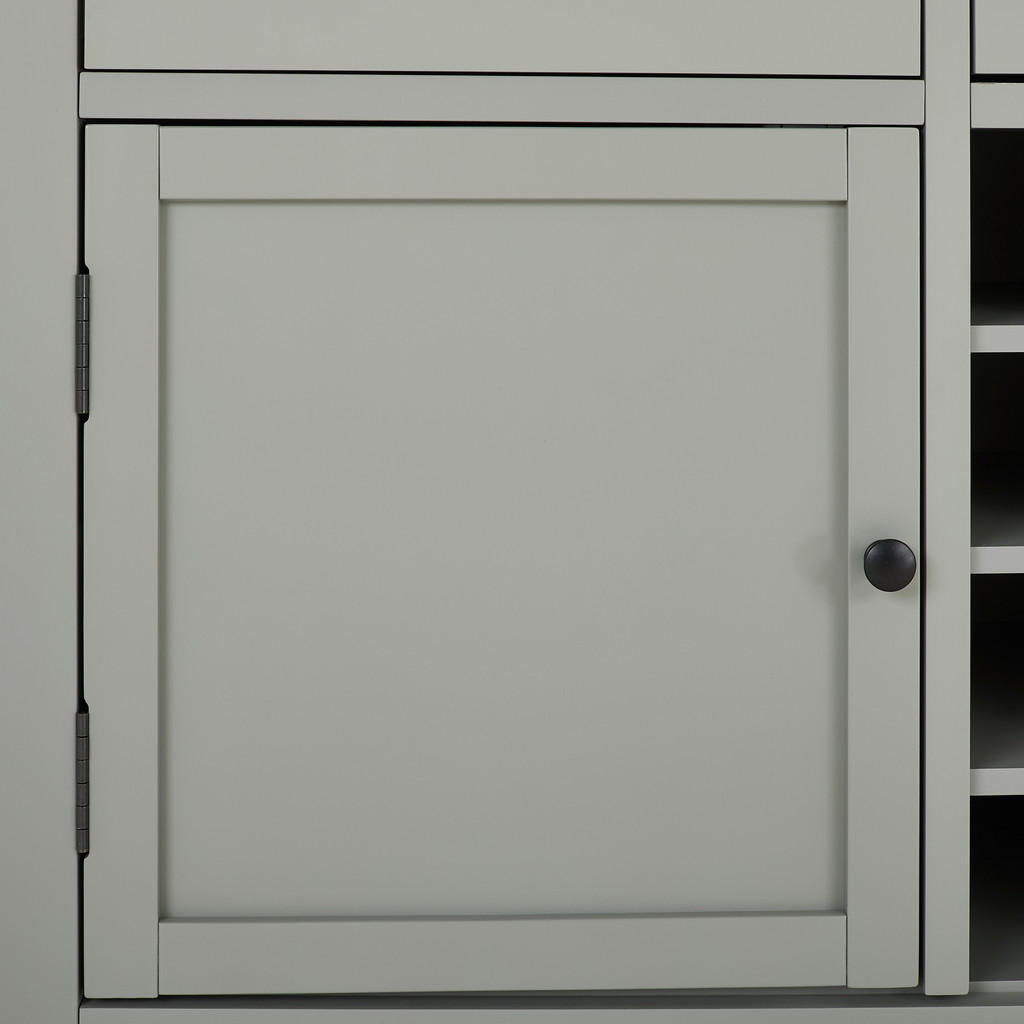 Thumbnail - Mid.you Sideboard, Grau, Natur, Metall, Eiche, Kiefer, furniert, massiv, 3 Schubladen, 160x85x43 cm, Holzmöbel, Kleinmöb...