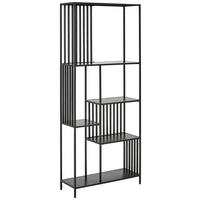 REGAL Schwarz  - Schwarz, Design, Metall (80/190/30cm) - Livetastic