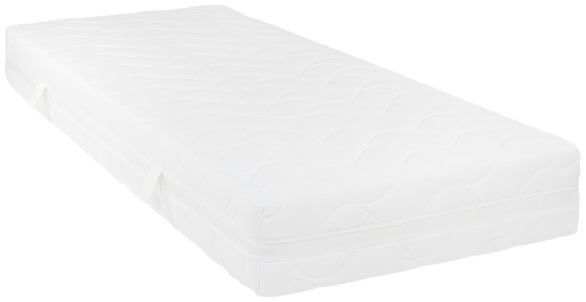TASCHENFEDERKERNMATRATZE PHB LUX 7 ZONEN H3, 100/200 cm, Höhe ca. 23 cm, H3 = fest, 7-Zonen - Weiß, MODERN, Textil (100/200cm) - Livetastic