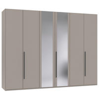 DREHTÜRENSCHRANK Graphitfarben, Sahara 6 Tür(en)  - Graphitfarben/Sahara, MODERN, Glas/Holzwerkstoff (270/208/58cm) - Chameo