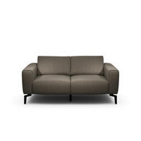 2-SITZER-SOFA Chenille Braun  - Schwarz/Braun, Design, Textil/Metall (180/86/86-94cm) - SENSOO