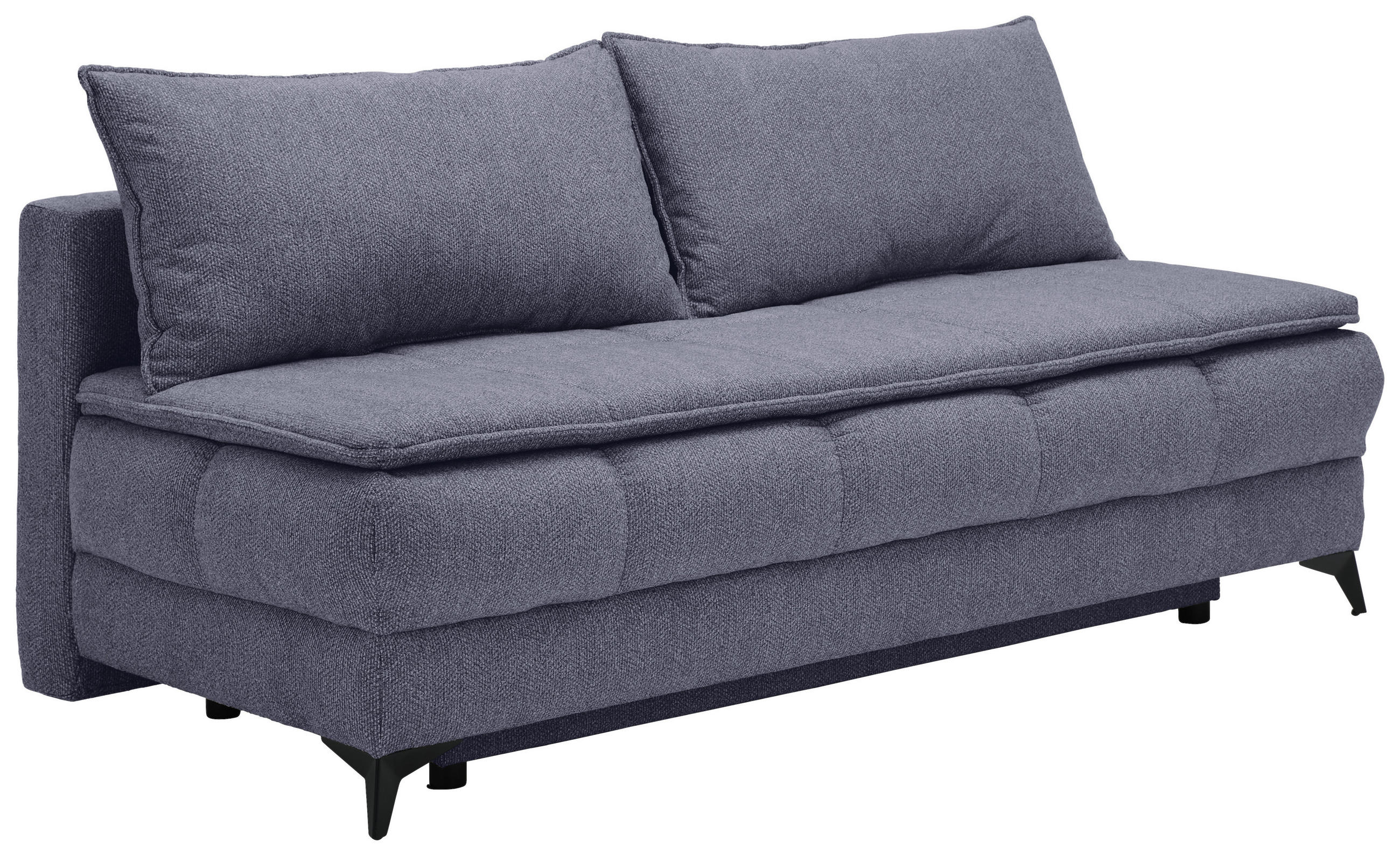 Thumbnail - Stylife Schlafsofa, Graublau, Holz, Metall, Kunststoff, Textil, Birke, Buche, Hartholz, 3-Sitzer, Füllung: Silikon, Scha...