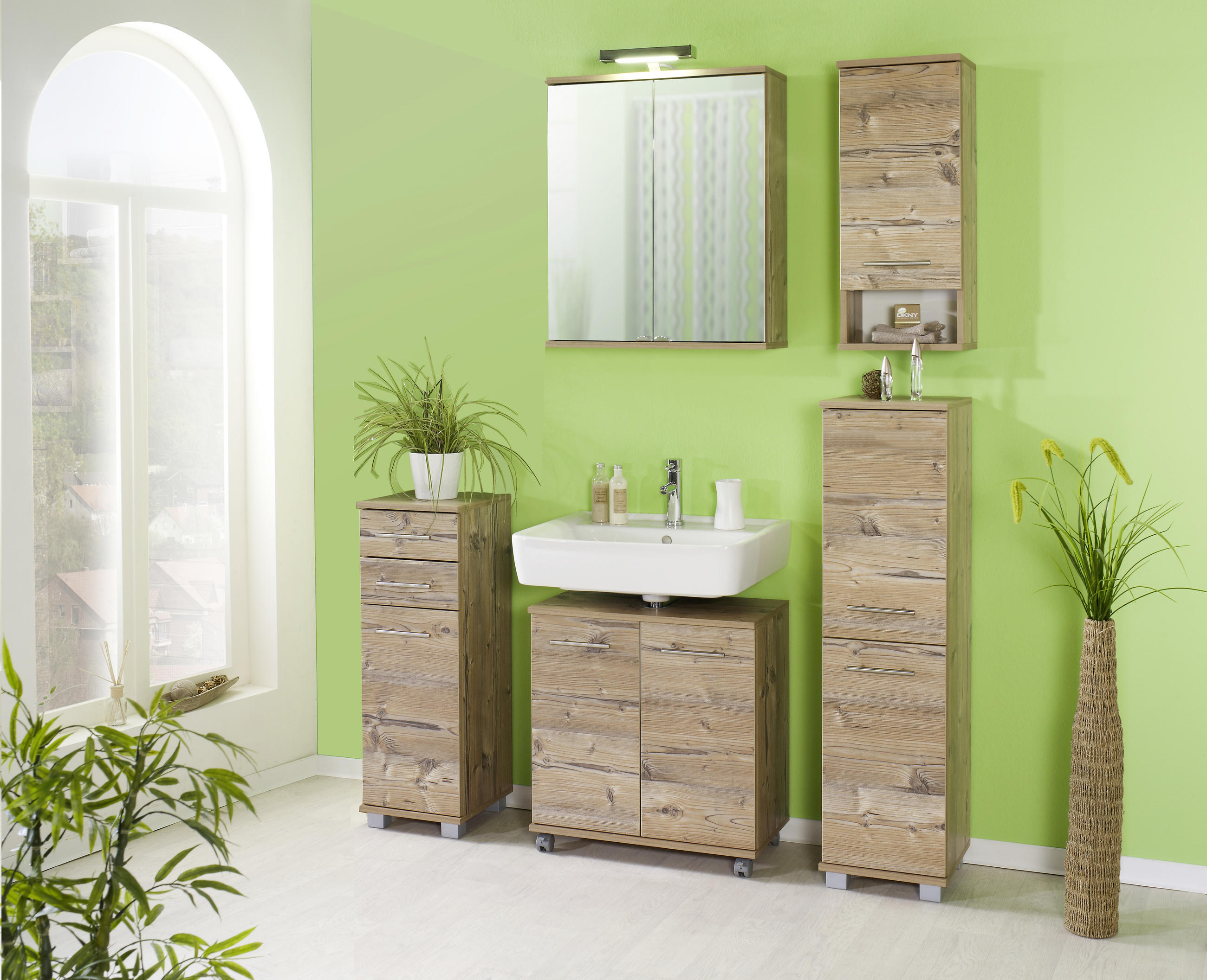 UNTERSCHRANK 30,5/89/33 cm   - Fichtefarben/Edelstahlfarben, KONVENTIONELL, Holzwerkstoff/Metall (30,5/89/33cm) - Stylife