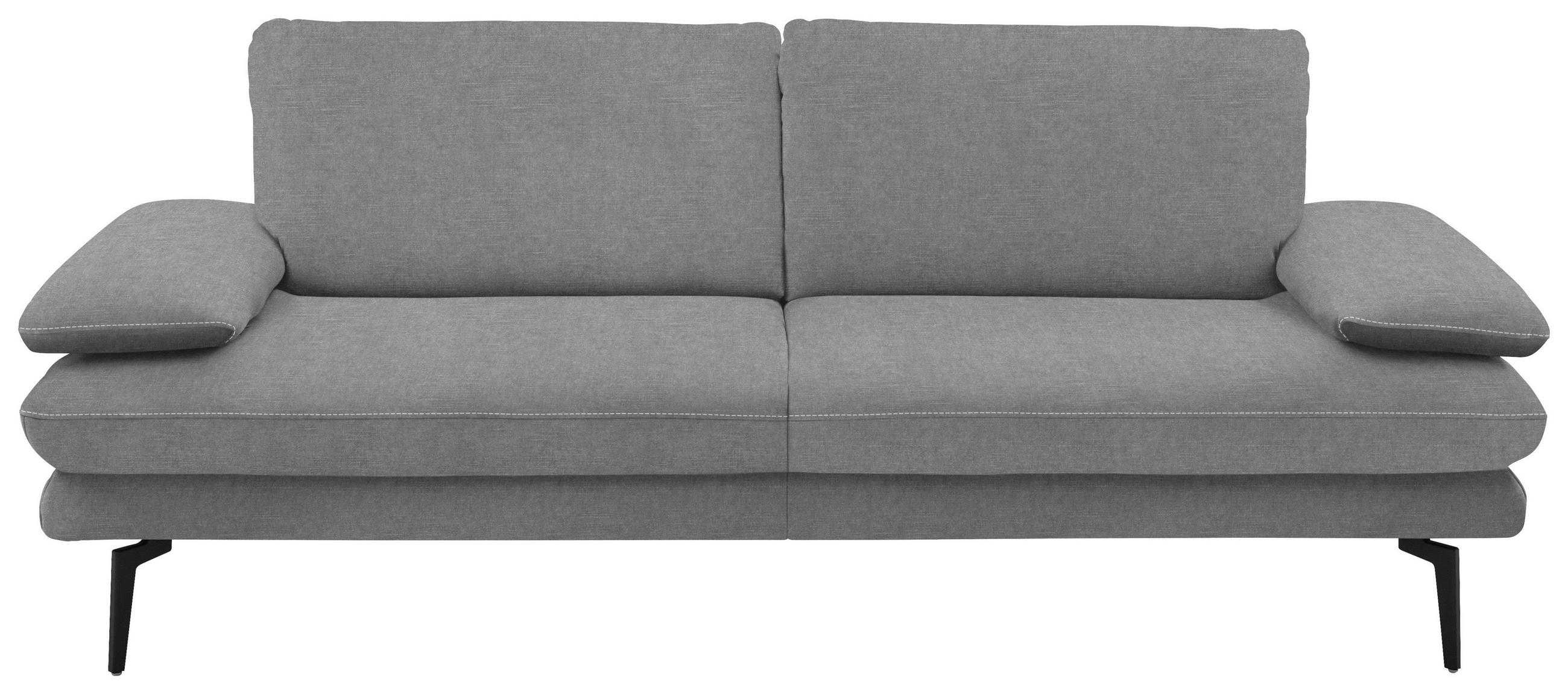 3-SITZER-SOFA in Velours Salbeigrün  - Salbeigrün/Beige, Design, Textil/Metall (222/89/104cm) - Dieter Knoll