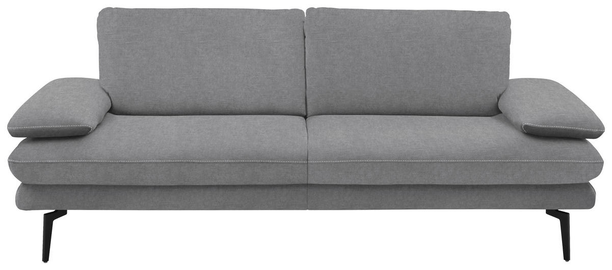 3-SITZER-SOFA in Velours Salbeigrün  - Salbeigrün/Beige, Design, Textil/Metall (222/89/104cm) - Dieter Knoll