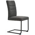 SCHWINGSTUHL  in Eisen Webstoff  - Dunkelgrau/Schwarz, Design, Textil/Metall (48/98/63cm) - Novel