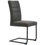 SCHWINGSTUHL  in Eisen Webstoff  - Dunkelgrau/Schwarz, Design, Textil/Metall (48/98/63cm) - Novel