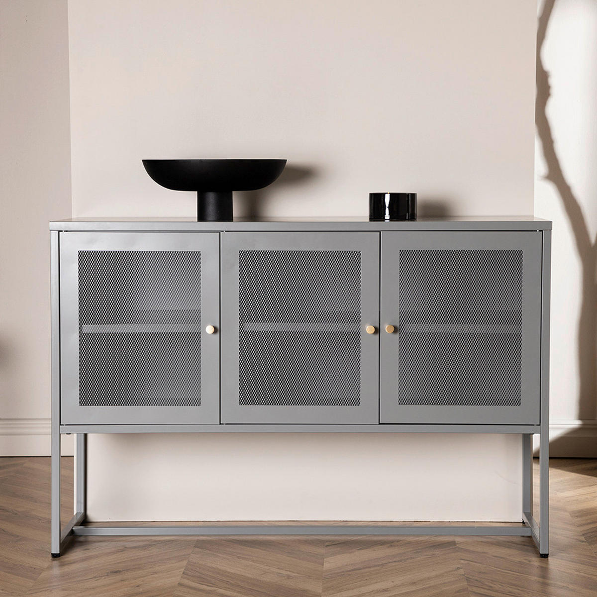 SIDEBOARD  in 120/80/40 cm  - Hellgrau, Design, Metall (120/80/40cm) - Livetastic