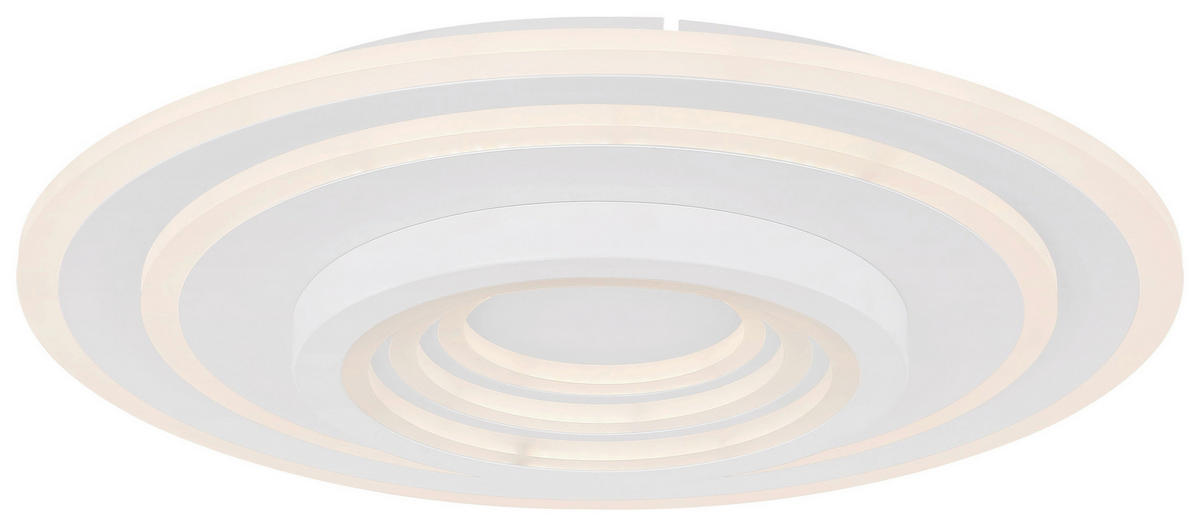 LED-DECKENLEUCHTE Bafur 49,5/7 cm   - Weiß, Design, Kunststoff/Metall (49,5/7cm) - Globo