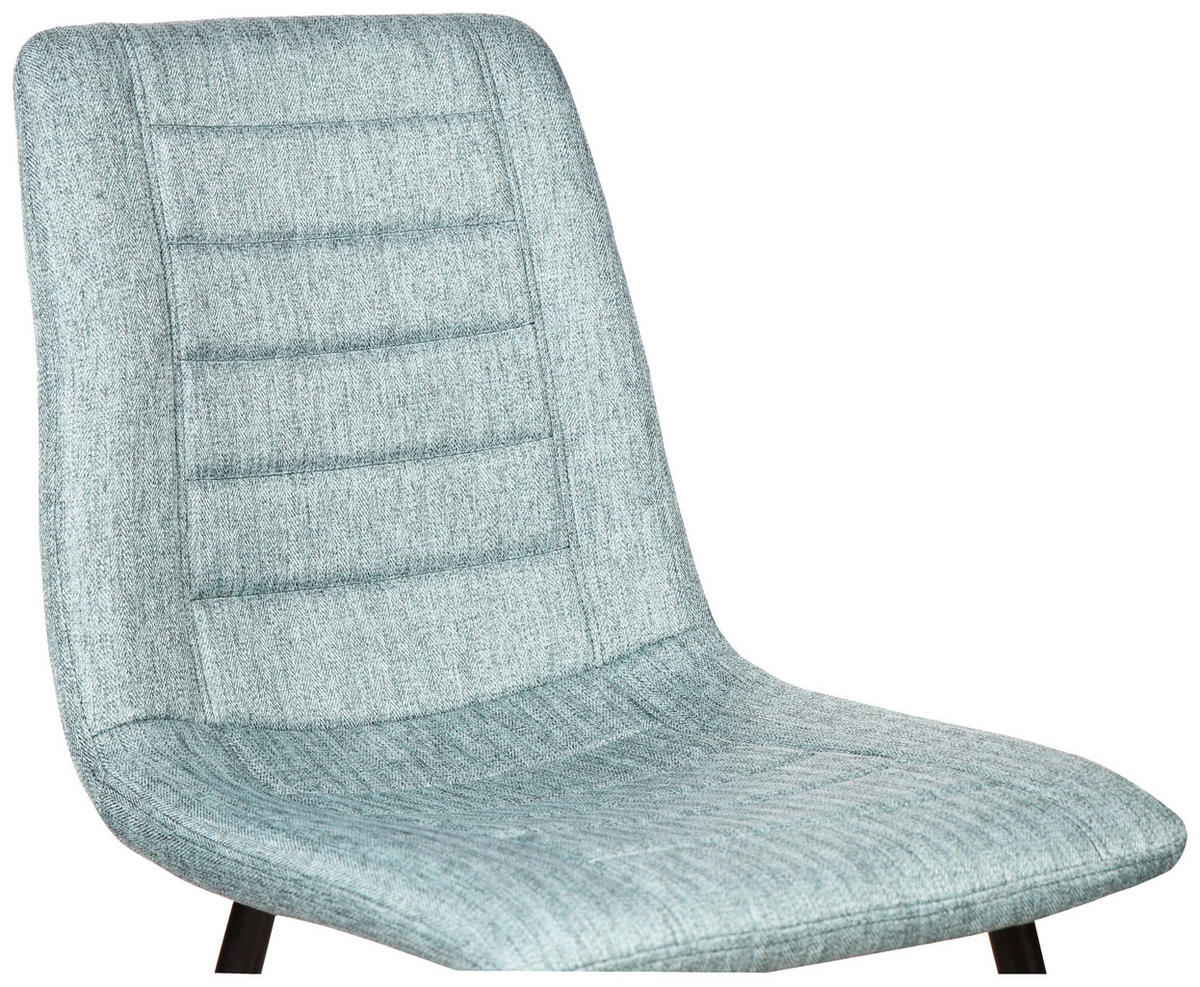 STOL, kovina, tekstil črna, žadasto zelena  - črna/žadasto zelena, Design, kovina/tekstil (45/86/55cm) - Xora