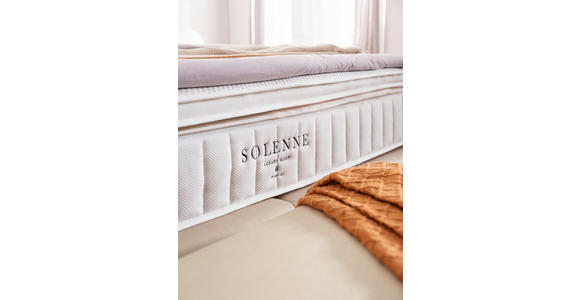 BOXSPRINGBETT 200/200 cm  in Hellgrau, Greige  - Greige/Hellgrau, Design, Textil/Metall (200/200cm) - Johann Jakob