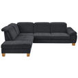 ECKSOFA in Flachgewebe Anthrazit  - Wildeiche/Anthrazit, Natur, Holz/Textil (243/301cm) - Voleo