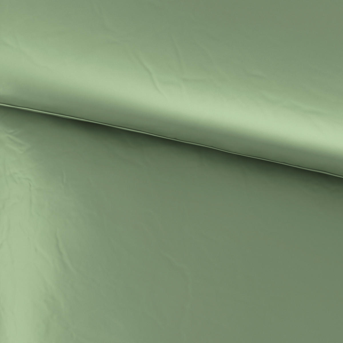 BETTWÄSCHE 135/200 cm NIGIRI Satin  - Salbeigrün, Basics, Textil (135/200cm) - Bio:Vio