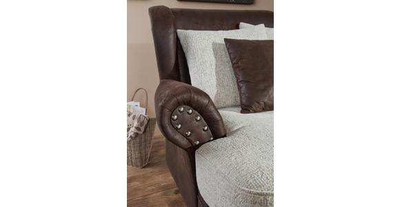 XXL-SESSEL - Dunkelbraun/Beige, ROMANTIK / LANDHAUS, Holz/Textil (125/102/138cm) - Landscape