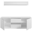 TV-ELEMENT Weiß  169/180/38 cm  - Weiß, MODERN, Holzwerkstoff (169/180/38cm) - Carryhome