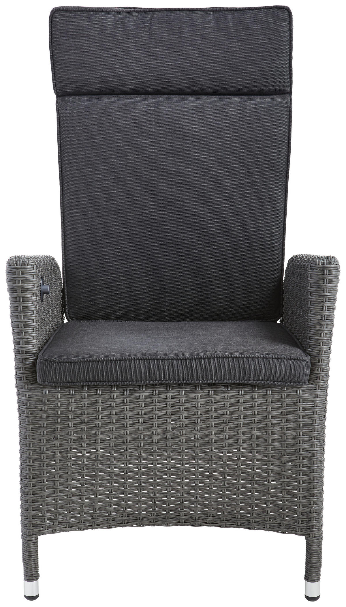 GARTENSESSEL Aluminium Anthrazit, Grau  - Anthrazit/Grau, KONVENTIONELL, Kunststoff/Textil (61/107/65cm) - Ambia Garden