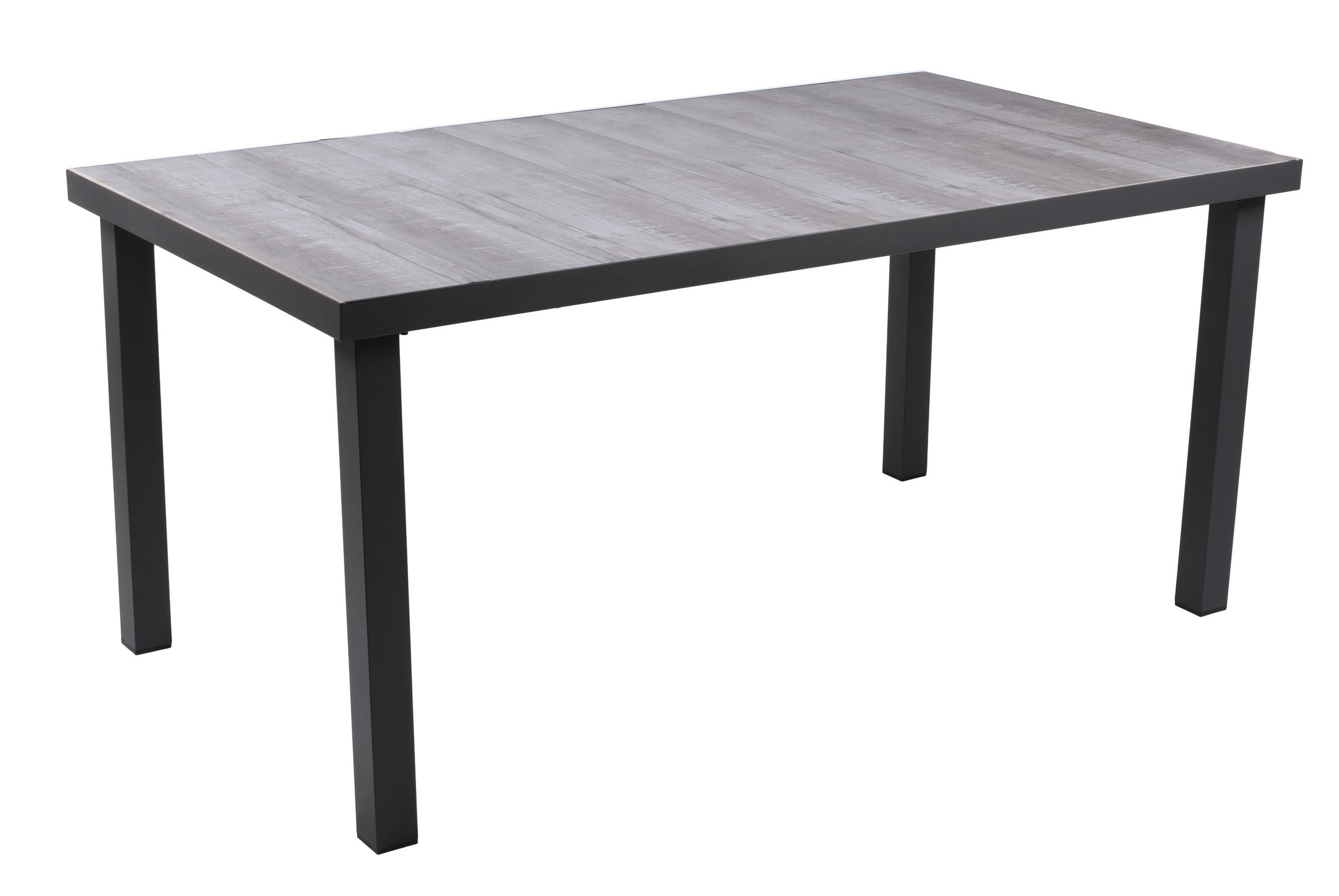 GARTENTISCH 90/75/162 cm Metall, Keramik Eichefarben, Dunkelgrau rechteckig  - Eichefarben/Dunkelgrau, Basics, Keramik/Metall (90/75/162cm) - Gardenson