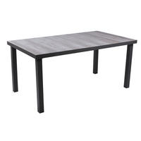 GARTENTISCH Metall, Keramik rechteckig  - Eichefarben/Dunkelgrau, Basics, Keramik/Metall (90/75/162cm) - Gardenson