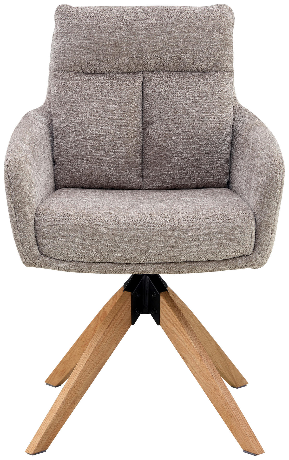 ARMLEHNSTUHL  in Eisen Webstoff  - Taupe/Naturfarben, KONVENTIONELL, Holz/Textil (59/92/63cm) - Livetastic