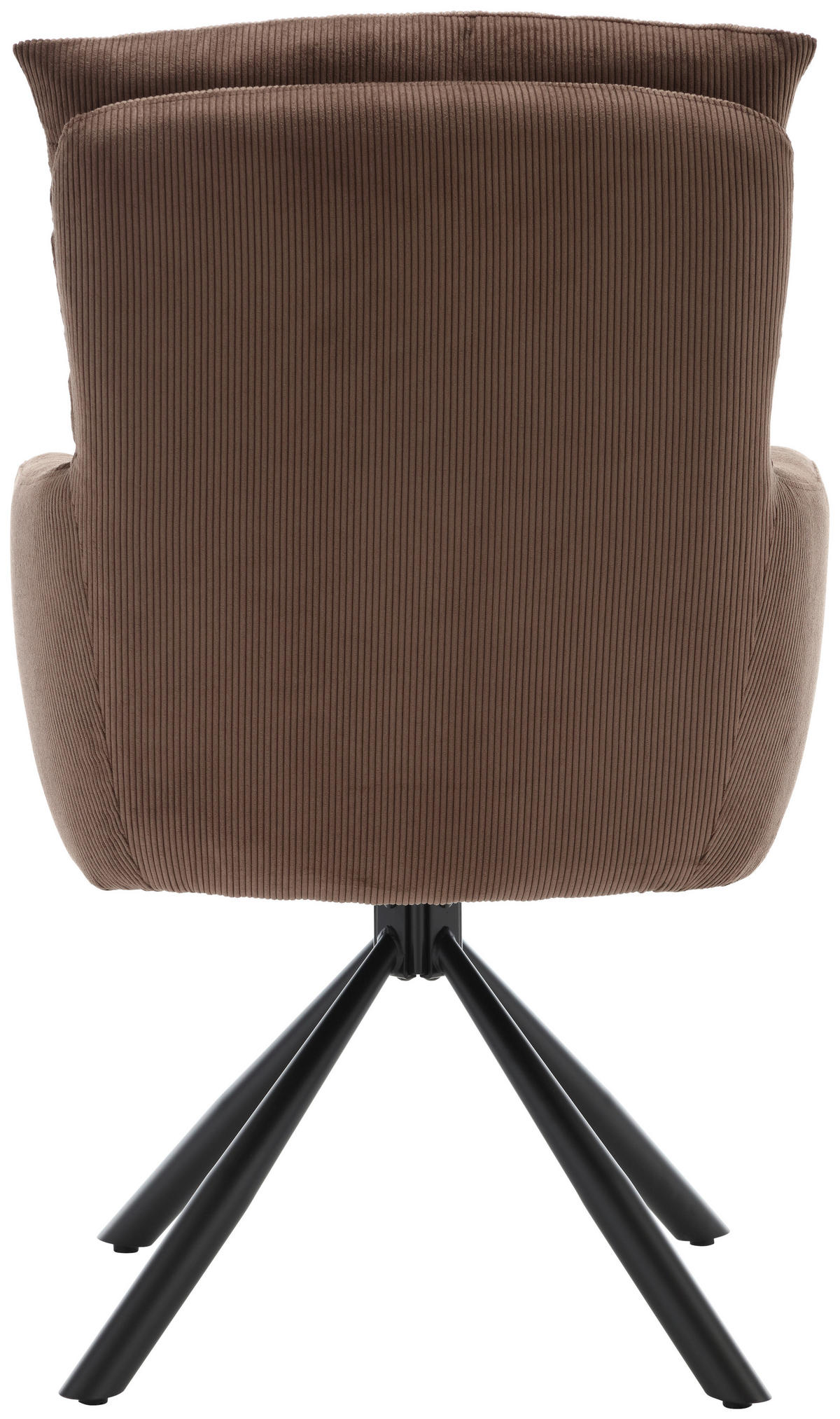 ARMLEHNSTUHL  in Cord  - Schwarz/Braun, KONVENTIONELL, Textil/Metall (58/94/67cm) - Boxxx
