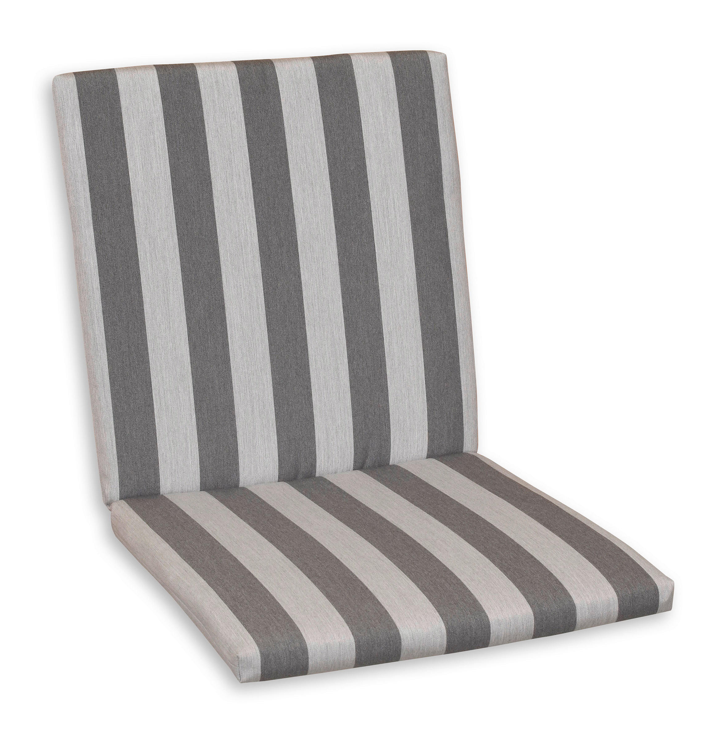 SESSELAUFLAGE Streifen  - Anthrazit/Hellgrau, Basics, Textil (50/4/100cm)
