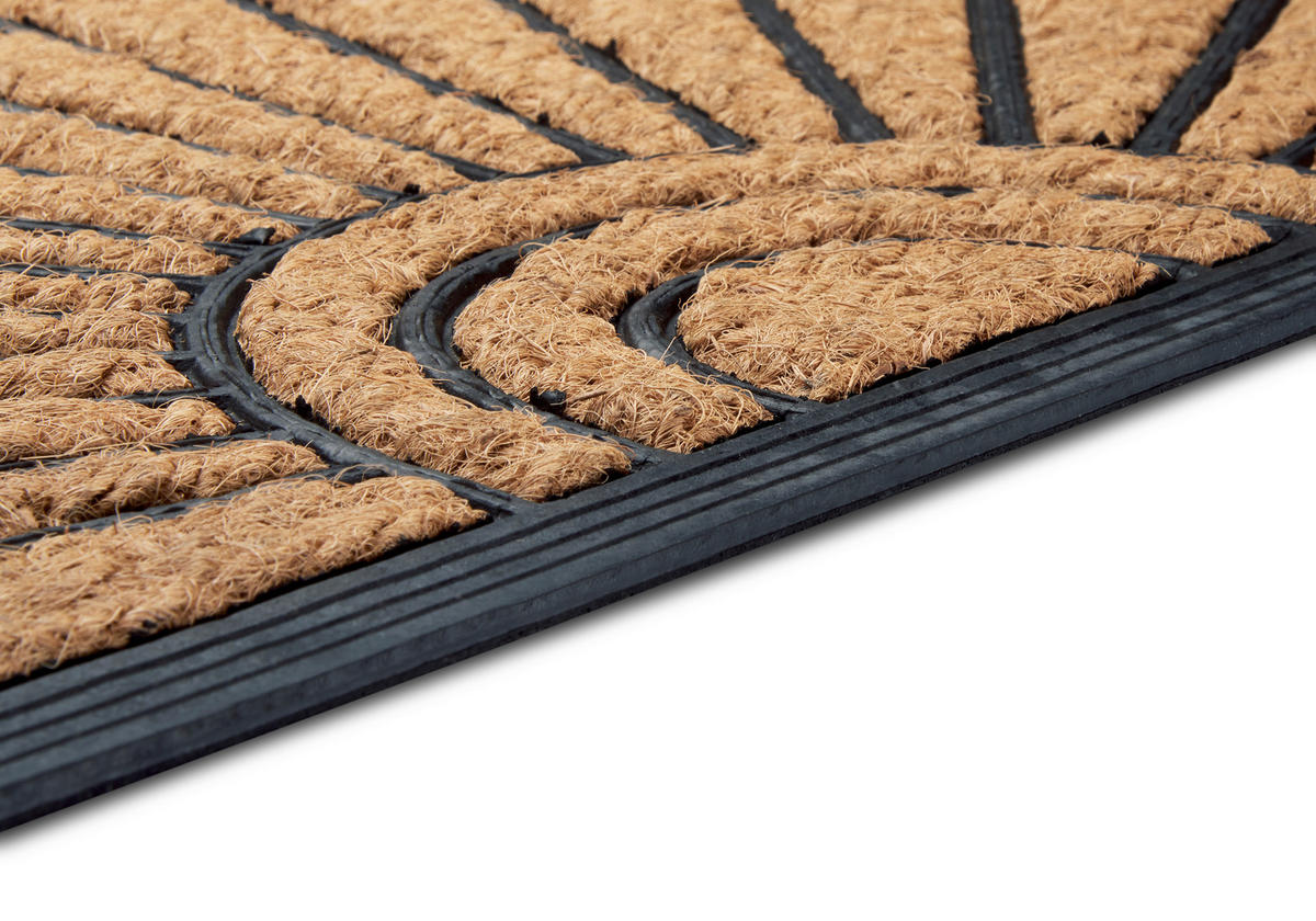 KOKOSMATTE  45/75 cm  Schwarz, Hellbraun  - Hellbraun/Schwarz, Basics, Naturmaterialien/Kunststoff (45/75cm) - Hanse Home