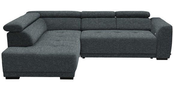 ECKSOFA  in Chenille Grau  205/284 cm  - Schwarz/Grau, Design, Kunststoff/Textil (205/284cm) - Xora