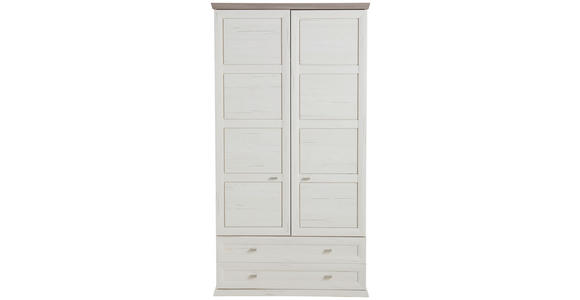 GARDEROBENSCHRANK 104/196,8/60,5 cm  - Weiß/Grau, LIFESTYLE, Holzwerkstoff (104/196,8/60,5cm) - Hom`in