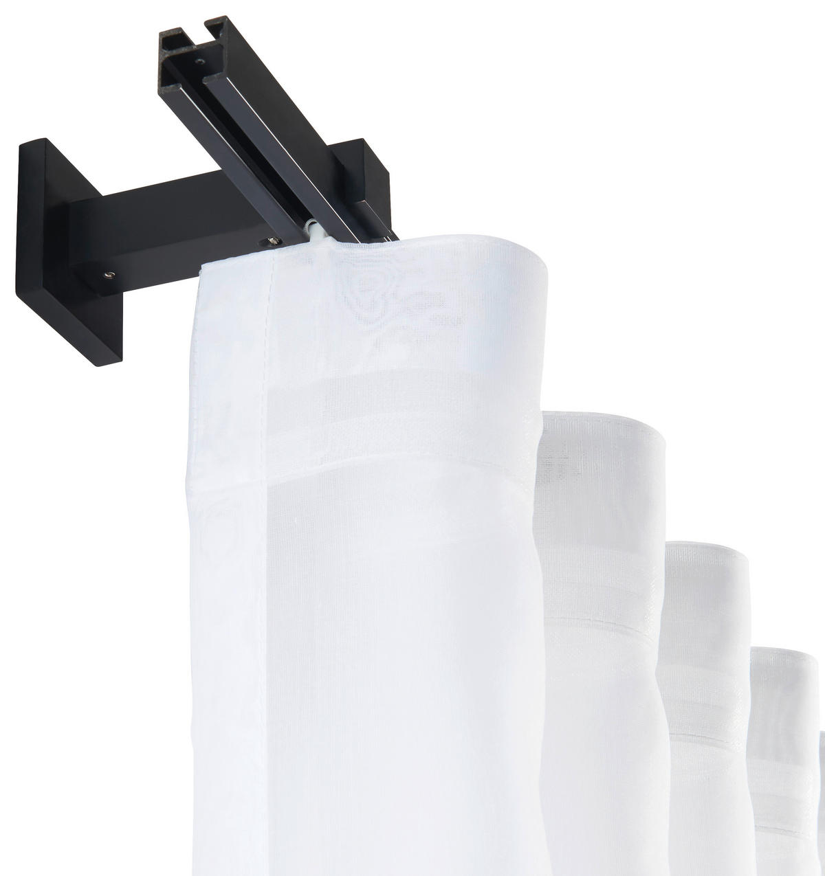 TYČ NA ZÁVĚSY A PŘÍSLUŠENSTVÍ  160 cm - černá, Design, kov (160cm) - Homeware