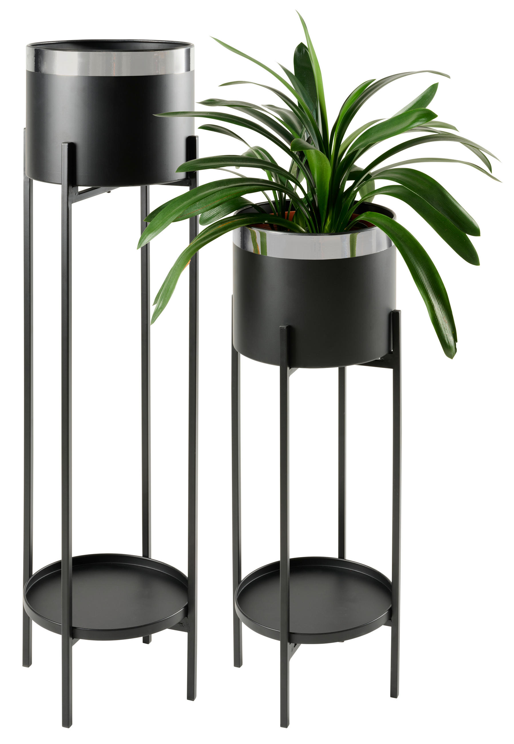 PFLANZENTOPF 28,5/110 cm  - Silberfarben, Trend, Metall (28,5/110cm) - Ambia Home