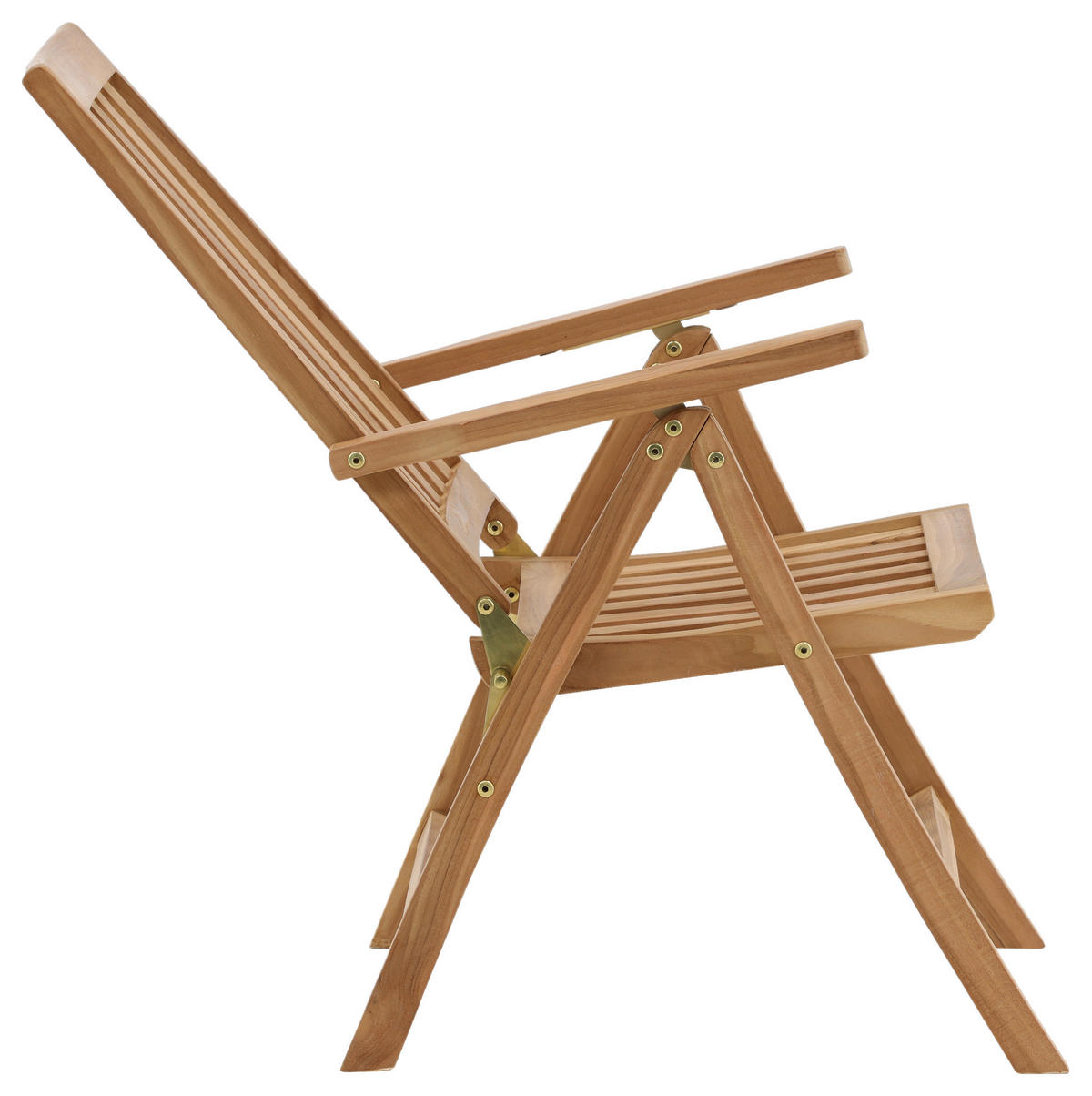 KLAPPSTUHL in Holz Teakfarben  - Teakfarben, KONVENTIONELL, Holz (62/105/73cm) - Gardenson