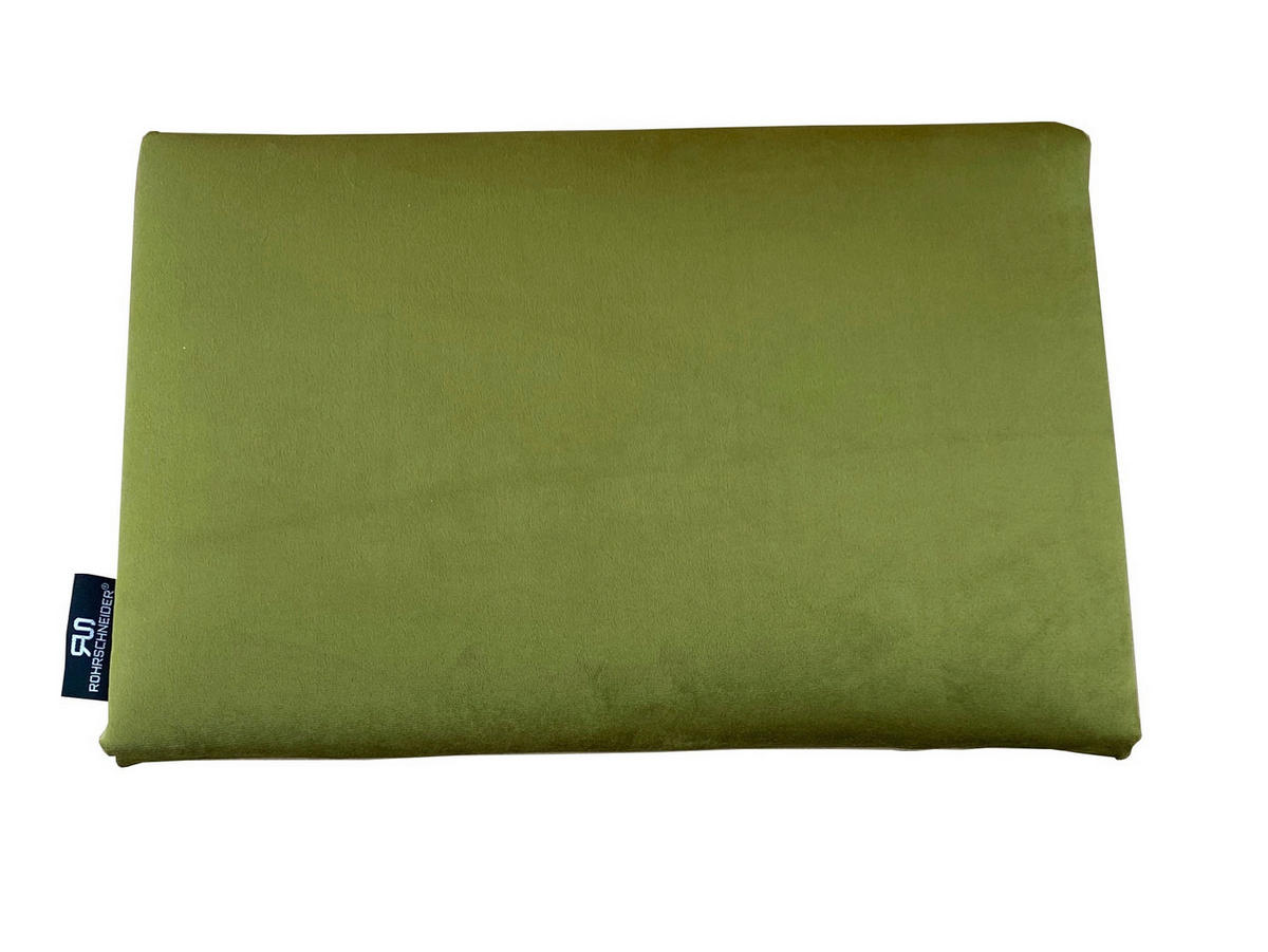 HAUSTIERKISSEN - Olivgrün, Holzwerkstoff/Textil (40/26/3cm)