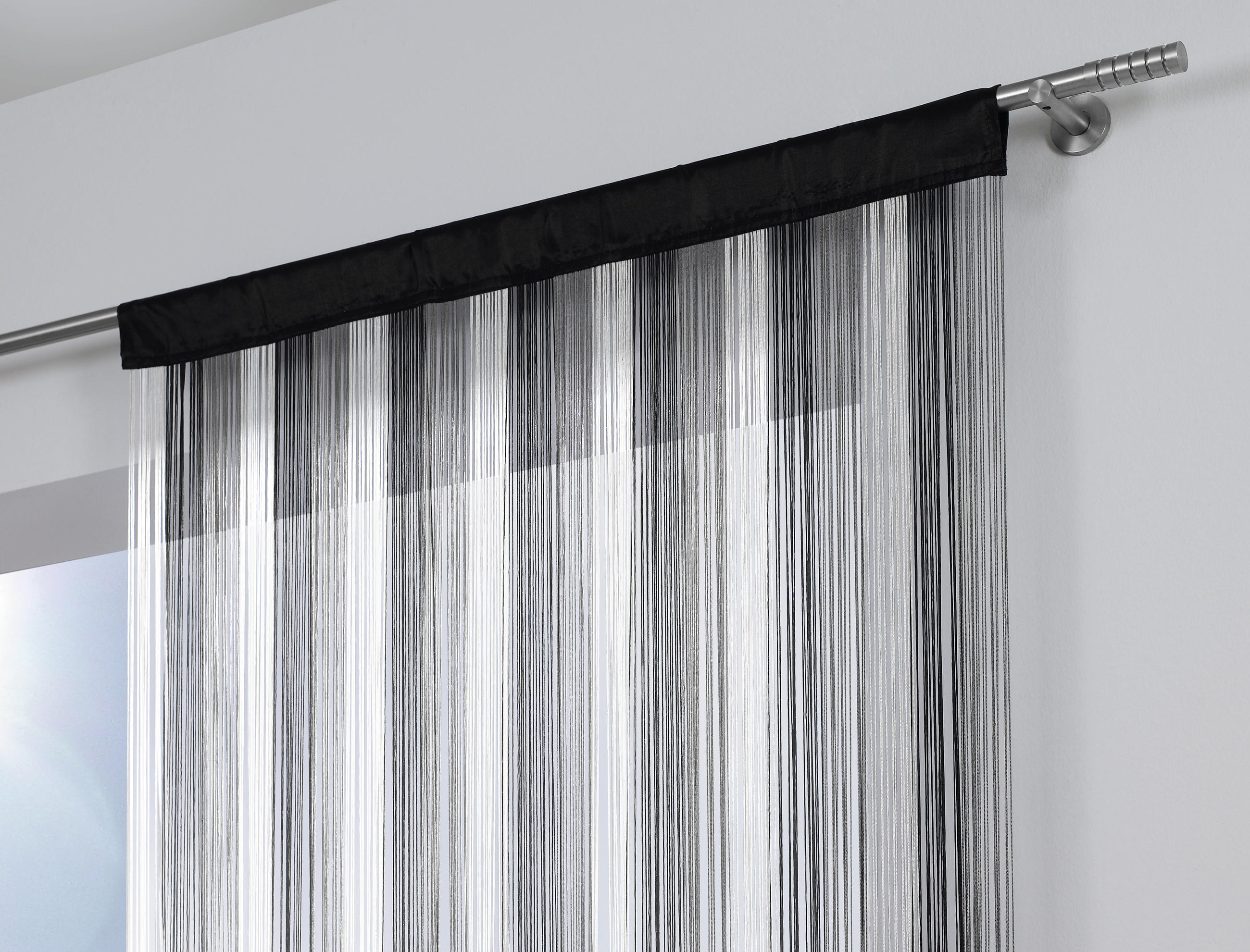 TRÅDGARDIN transparent  - vit/silver, Basics, textil (90/245cm) - Boxxx