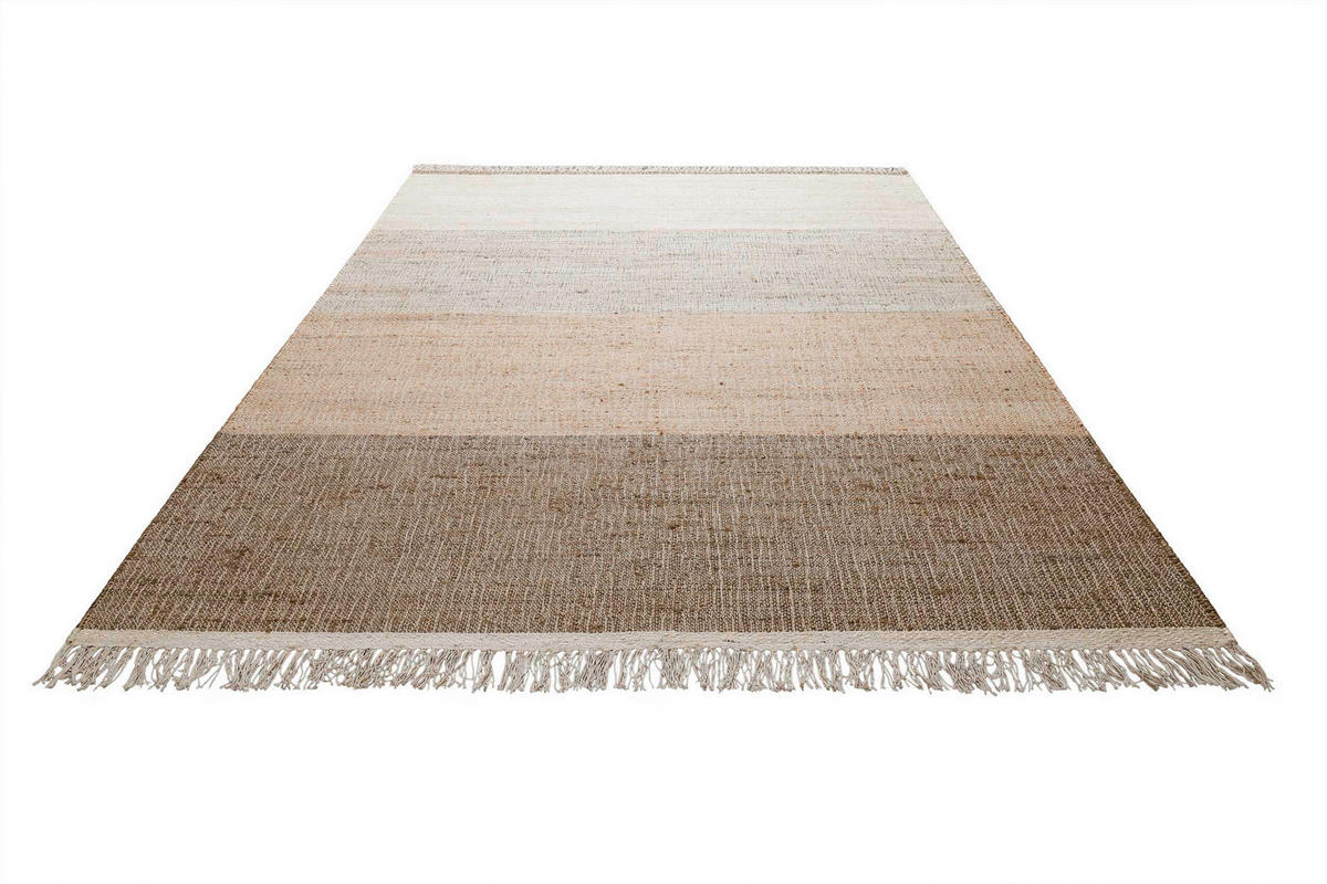 HANDWEBTEPPICH 160/230 cm Vito Braun, Creme, Graubraun  - Graubraun/Creme, Design, Textil (160/230cm)