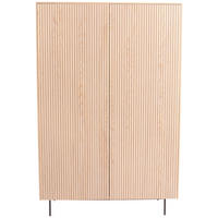 HÖG BYRÅ  i 90/125/38 cm  - ek Bianco/svart, Modern, metall/trä (90/125/38cm) - Niels Andersson