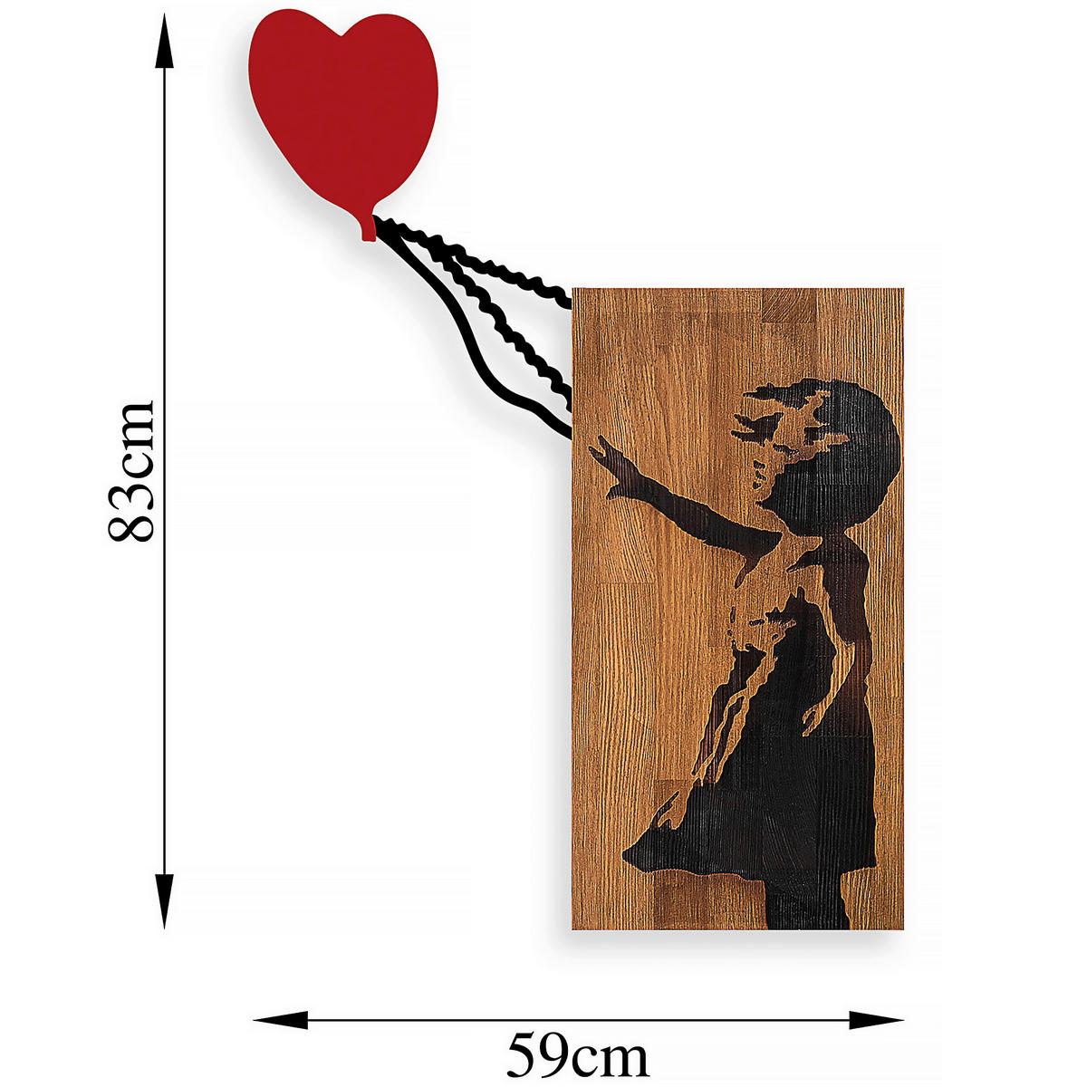 OBJEKTBILD 83/60 cm    - Schwarz/Braun, Basics, Holzwerkstoff (83/60cm)