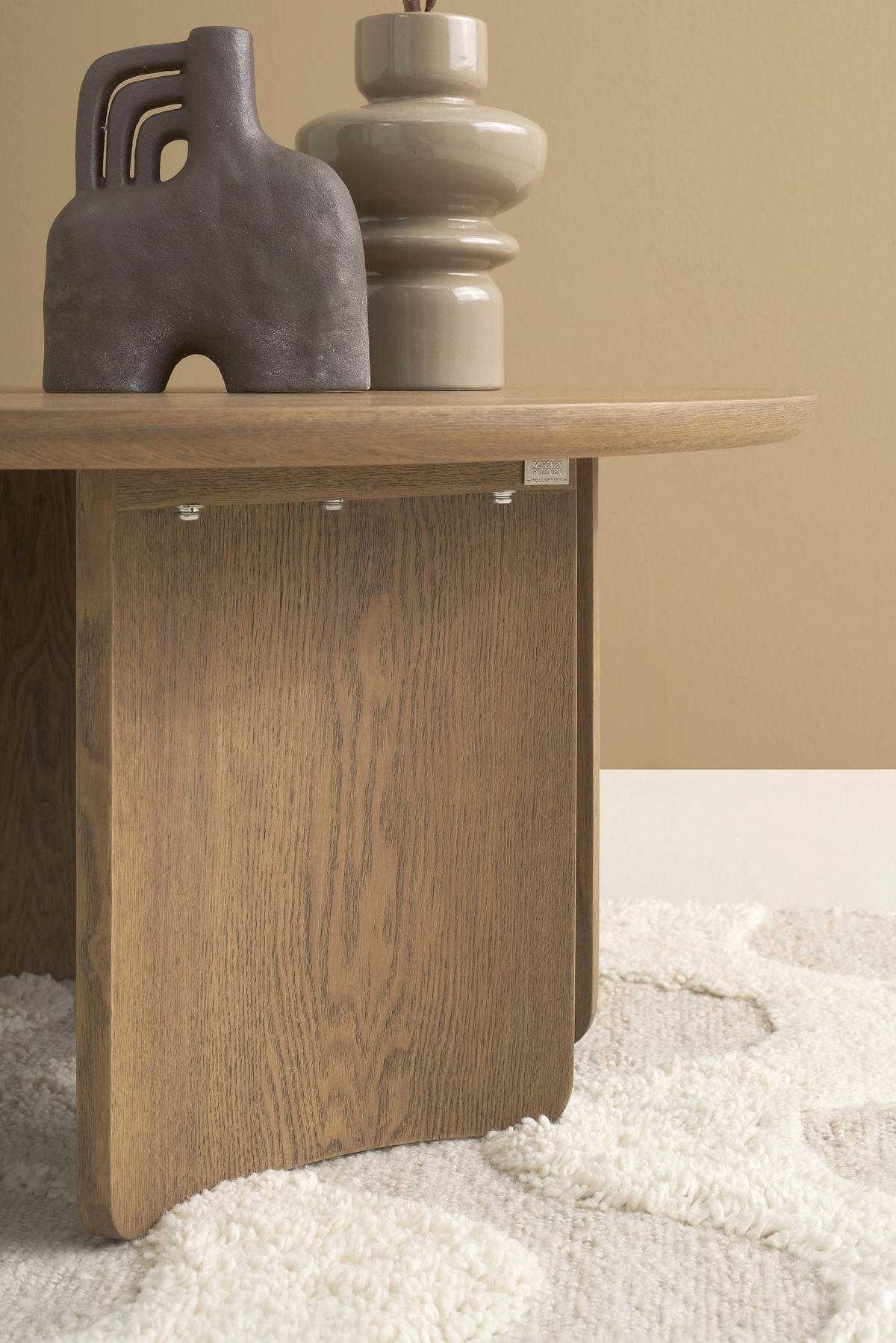 COUCHTISCH 80/80/41 cm Holzwerkstoff einfacher Aufbau, 2 in 1 Gestell  - Eichefarben, Modern, Holzwerkstoff (80/80/41cm) - Schöner Wohnen