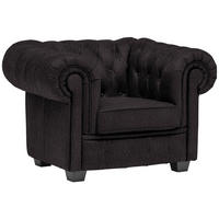 CHESTERFIELD-SESSEL - Wengefarben/Anthrazit, LIFESTYLE, Holz/Textil (115/76,5/96cm) - Landscape