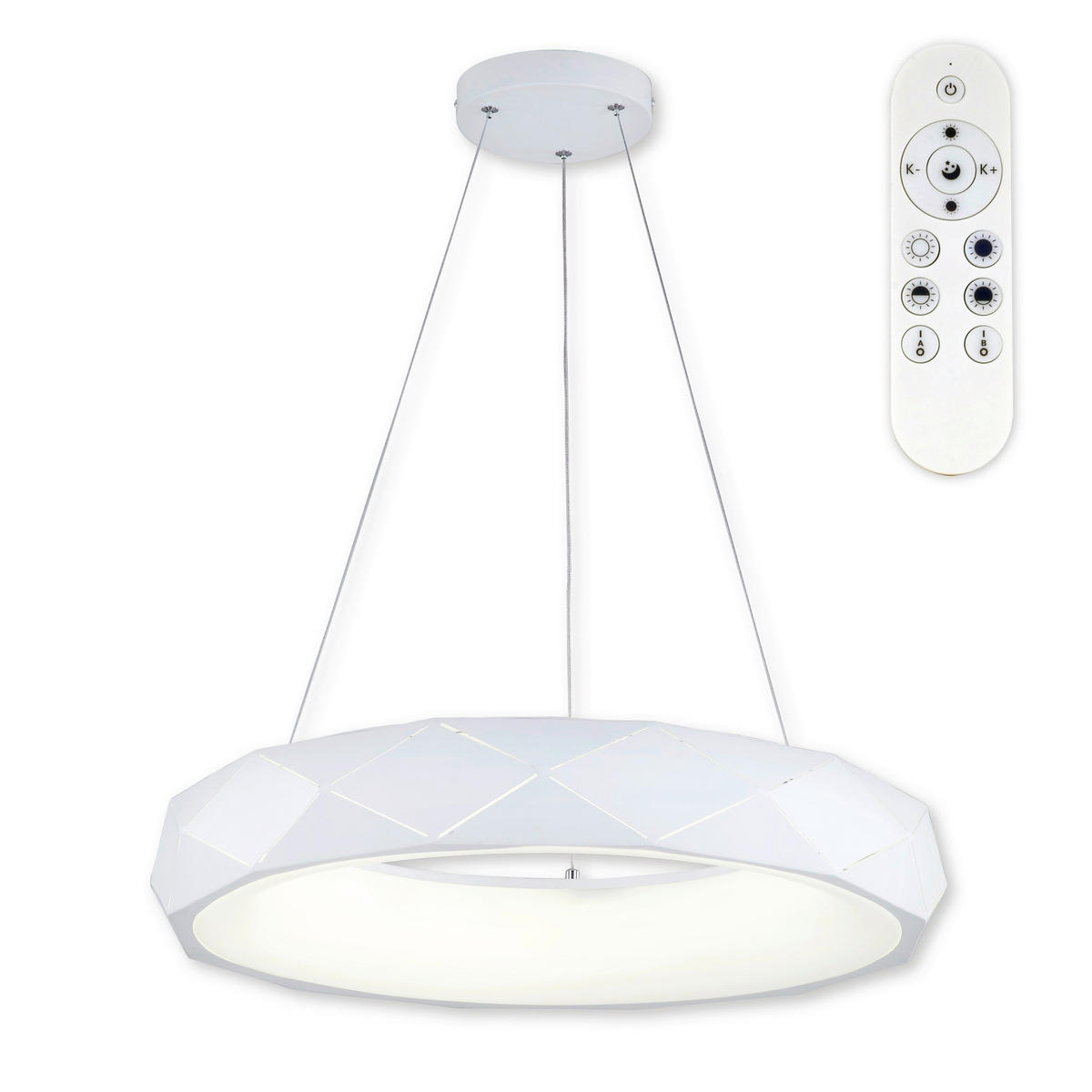 ZÁVĚSNÉ LED SVÍTIDLO,  61/61/100 cm - bílá, Basics, kov/plast (61/61/100cm)