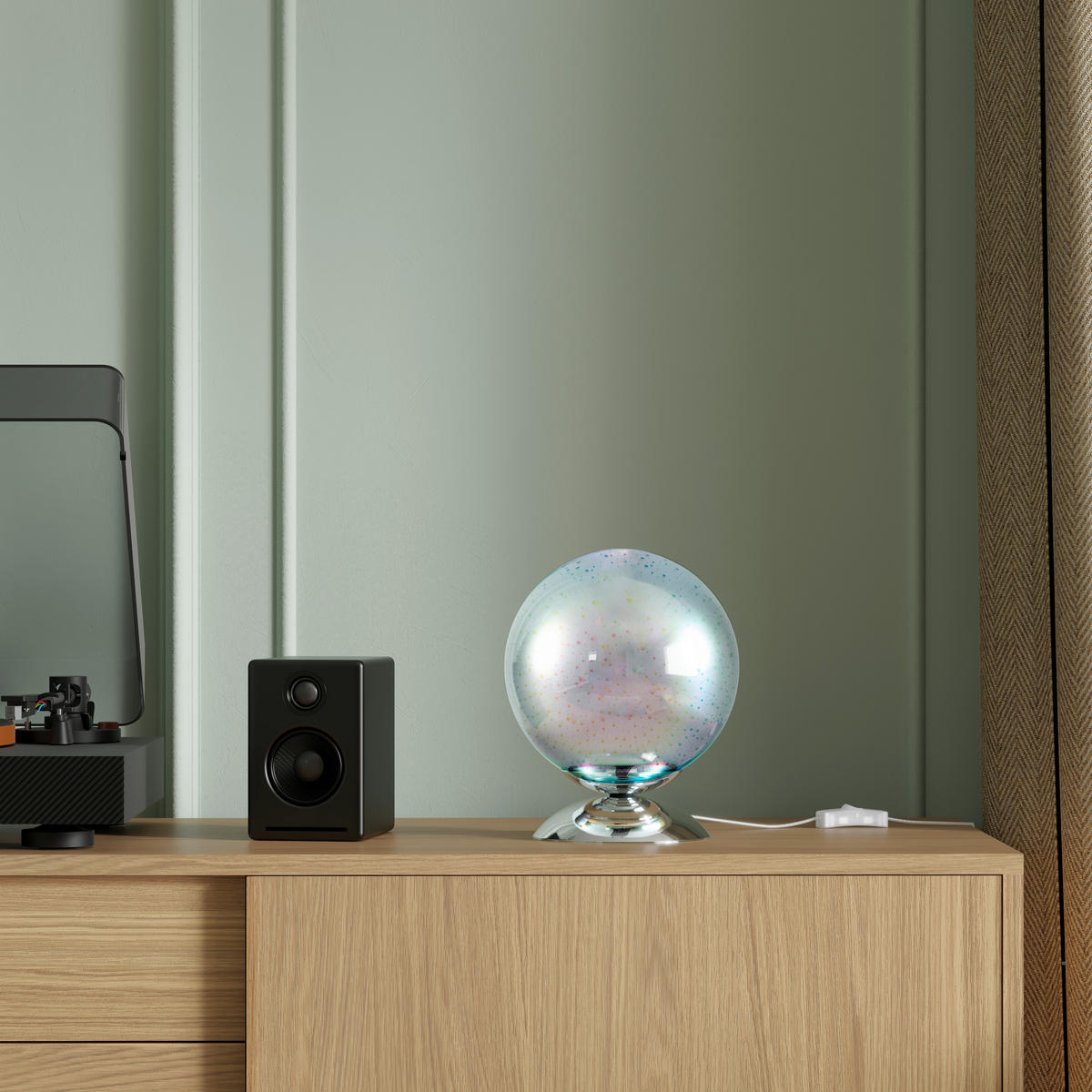 BORDSLAMPA Galaxy 20/25 cm   - kromfärg, Lifestyle, metall/glas (20/25cm) - Novel