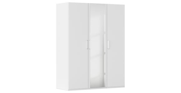 DREHTÜRENSCHRANK in Weiß - Weiß, Design, Glas/Holzwerkstoff (151/197/60cm) - Novel