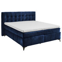 BOXSPRINGBETT 180/200 cm  Blau  - Blau/Schwarz, Konventionell, Kunststoff/Textil (180/200cm) - Modante