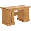 SCHREIBTISCH 143/65/77 cm Laugenfarbig  - Laugenfarbig/Kupferfarben, ROMANTIK / LANDHAUS, Holz/Metall (143/65/77cm) - Boxxx