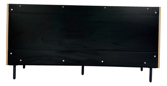 SIDEBOARD LINO in 150/75/40 cm - Eichefarben/Schwarz, Design, Holzwerkstoff/Metall (150/75/40cm) - Xora
