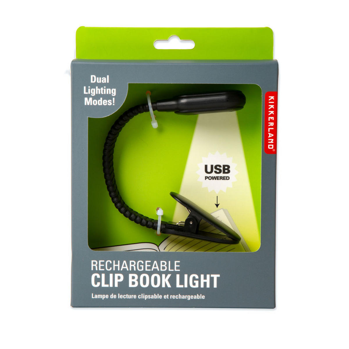 LAMPA ZA ČITANJE - crna, Osnovno, plastika (2,1/22/2,8cm) - Kikkerland