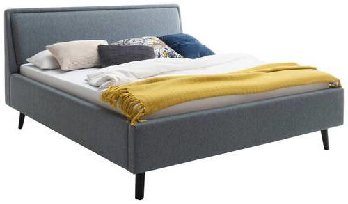 POLSTERBETT 140/200 cm  in Blau  - Blau/Schwarz, MODERN, Holz/Textil (140/200cm) - Livetastic